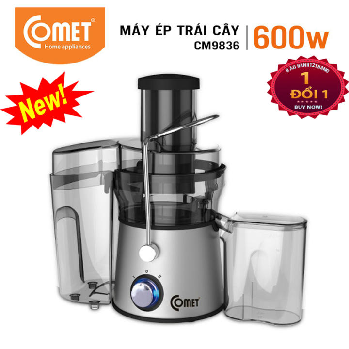 Máy Ép Hoa Quả Chậm COMET, Công Suất 600w, Với lưỡi dao không gỉ, giúp bạn xay nhuyễn các loại trái cây nhanh hơn, Khay ép cực lớn em nguyên cả…