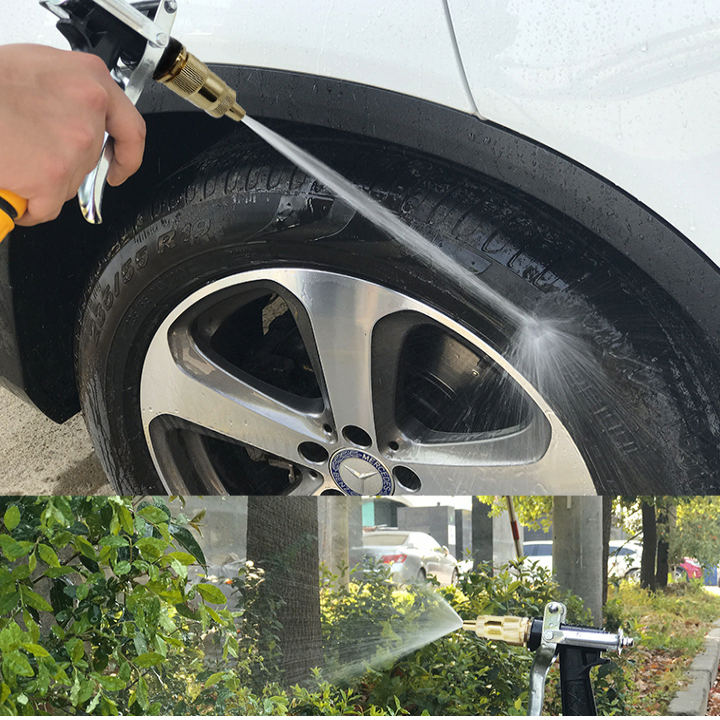 Garden Watering Hose, Car Washing Hose, Car Washing Pressure Hose and Wire Set 236621 (Flat Green Wire - New Belt Connection).