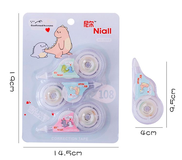 Set 3 Bút Xoá In Hình Khủng Long Đáng Yêu