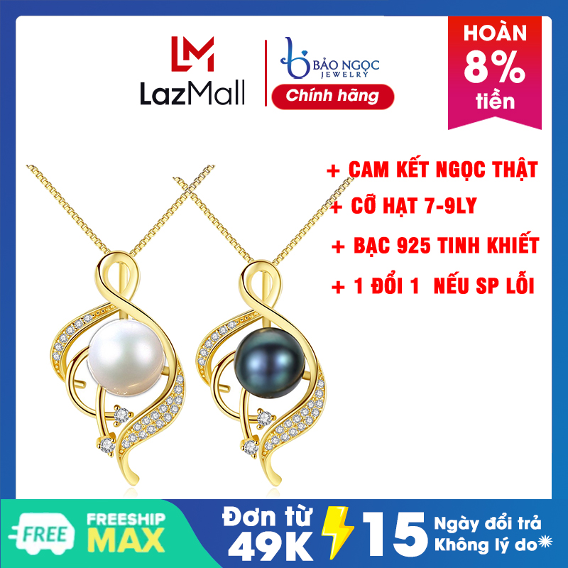 Dây Chuyền Ngọc Trai, Vòng Cổ Ngọc Trai Nước Ngọt Tự Nhiên Xi Vàng 18k