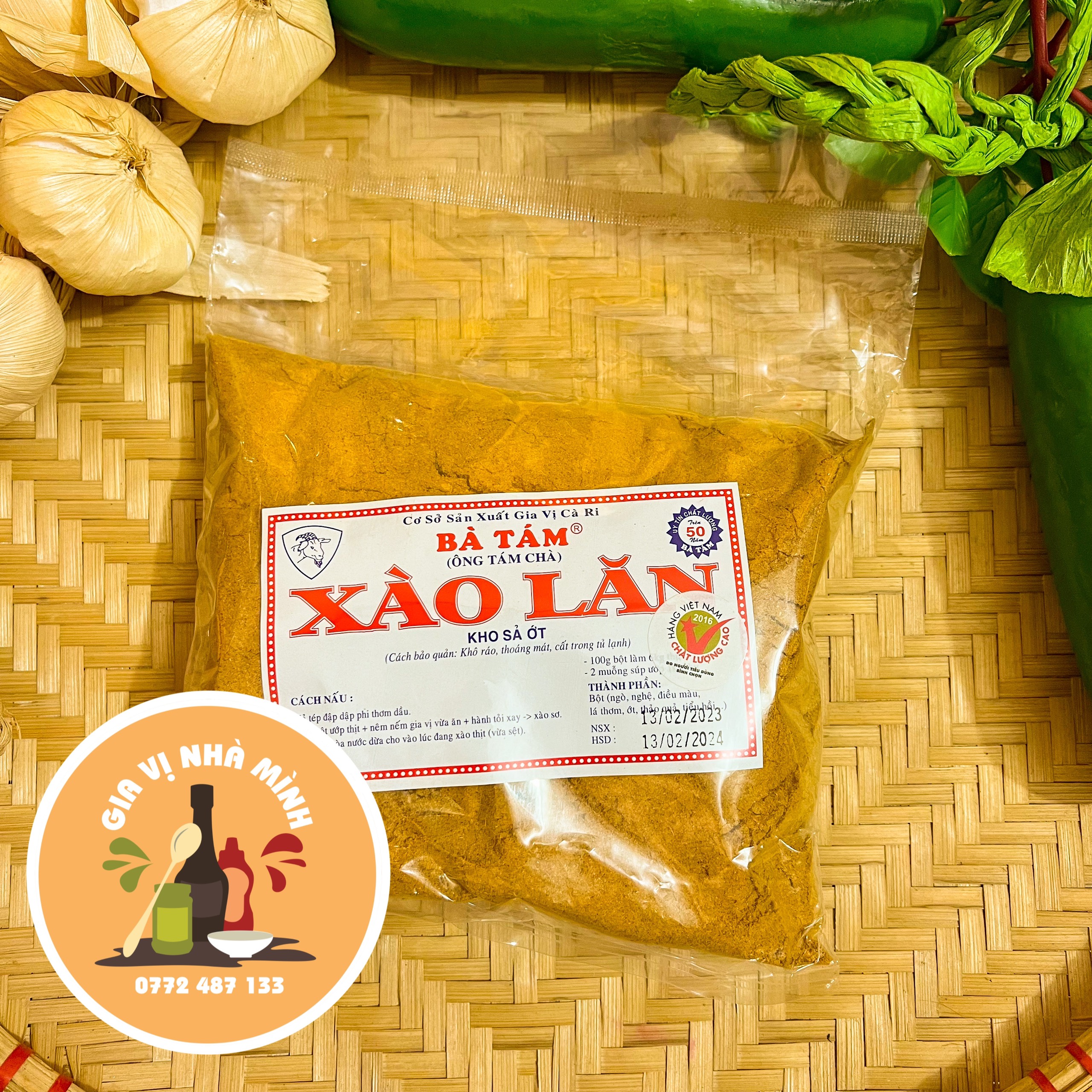 Bột xào lăn hiệu bà tám - gói 500gr