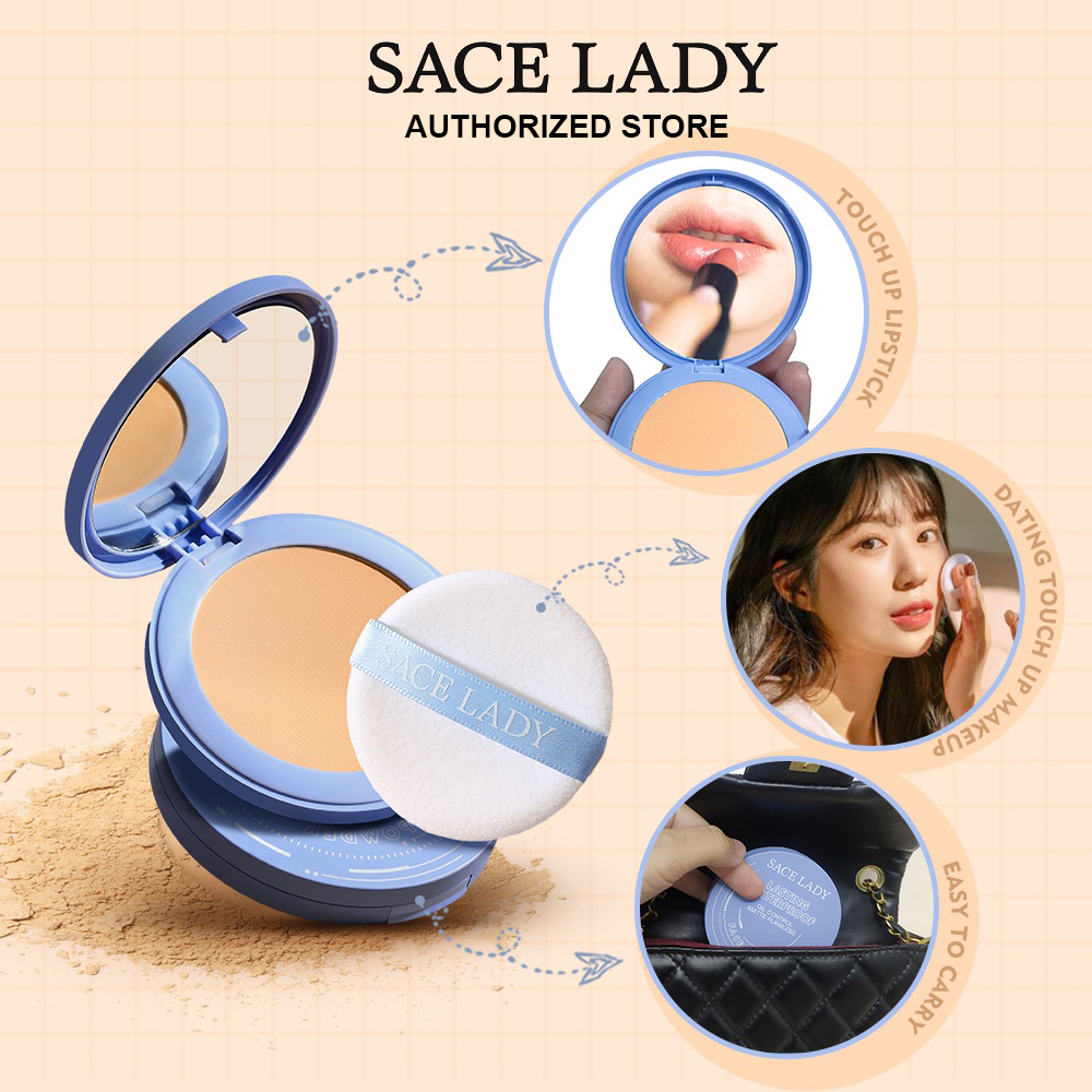 SACE LADY 2PCS Makeup Set BB Cushion+Oil Control Waterproof Face Powder