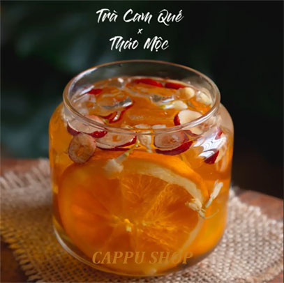 Set 30 gói Trà Cam Quế Thảo Mộc (Hoa hồng- Cam- Quế cây- Long nhãn- Táo lát)