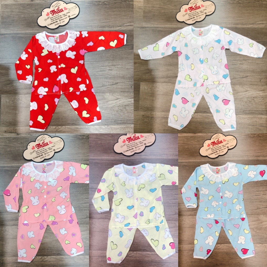 [COMBO 3 BỘ 110K] - BỘ TOLE TAY DÀI BÉ GÁI (7-18KG)