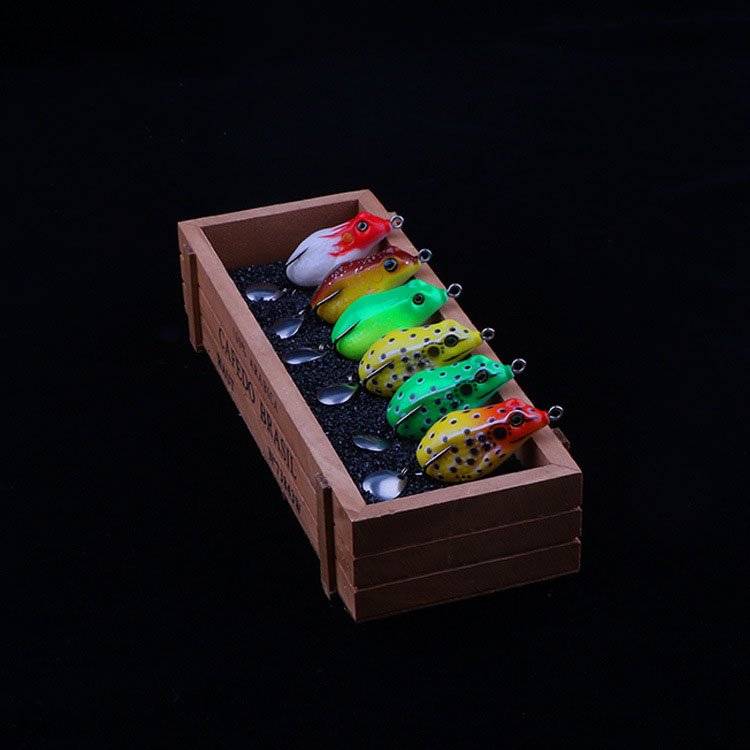 Mồi câu lure mồi nhái giả câu cá lóc cá sộp 5cm 10g có thìa tạo sóng mồi câu cá siêu nhậy MOI-5