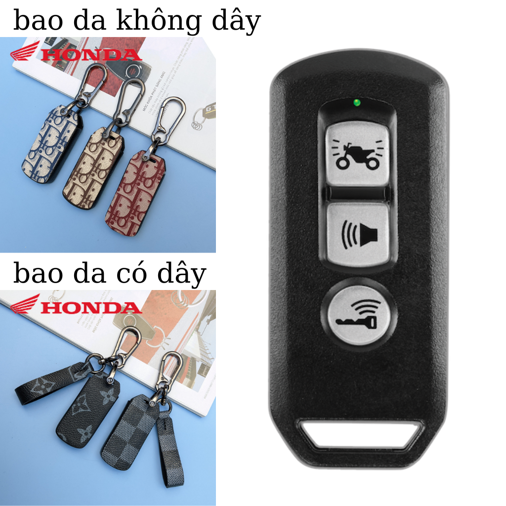 Bọc smartkey sh,bao da chìa khóa smartkey sh,sh mode PCX 3 nút bấm (SH Móc D)