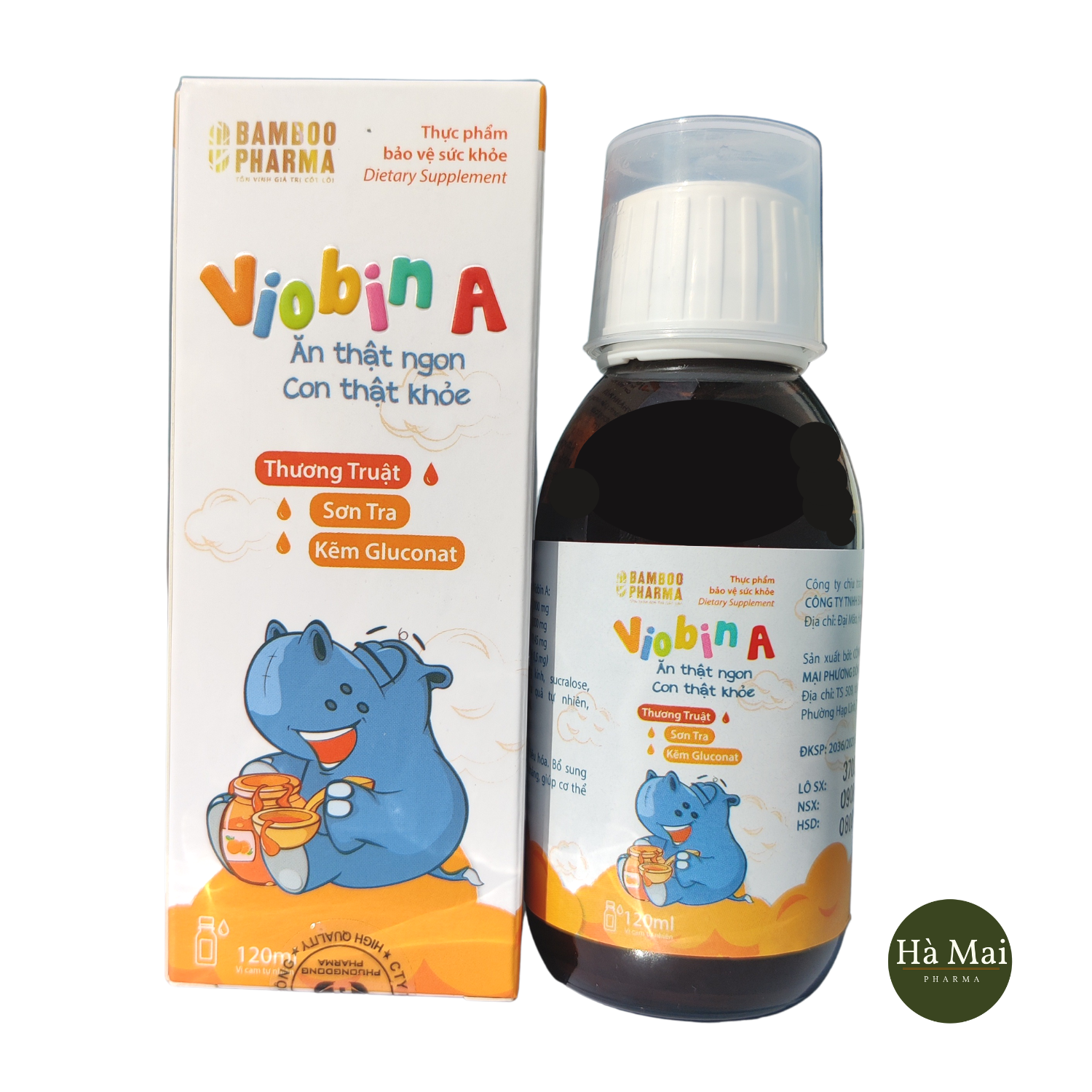 Ăn Ngon Viobin A - Giải Pháp Toàn Diện Cho Trẻ Biếng Ăn, Giúp Bé Ăn Ngon Tự Nhiên, Tăng Cảm Giác Thèm Ăn, Chiết Xuất Thảo Dược Quý, chai 120ml