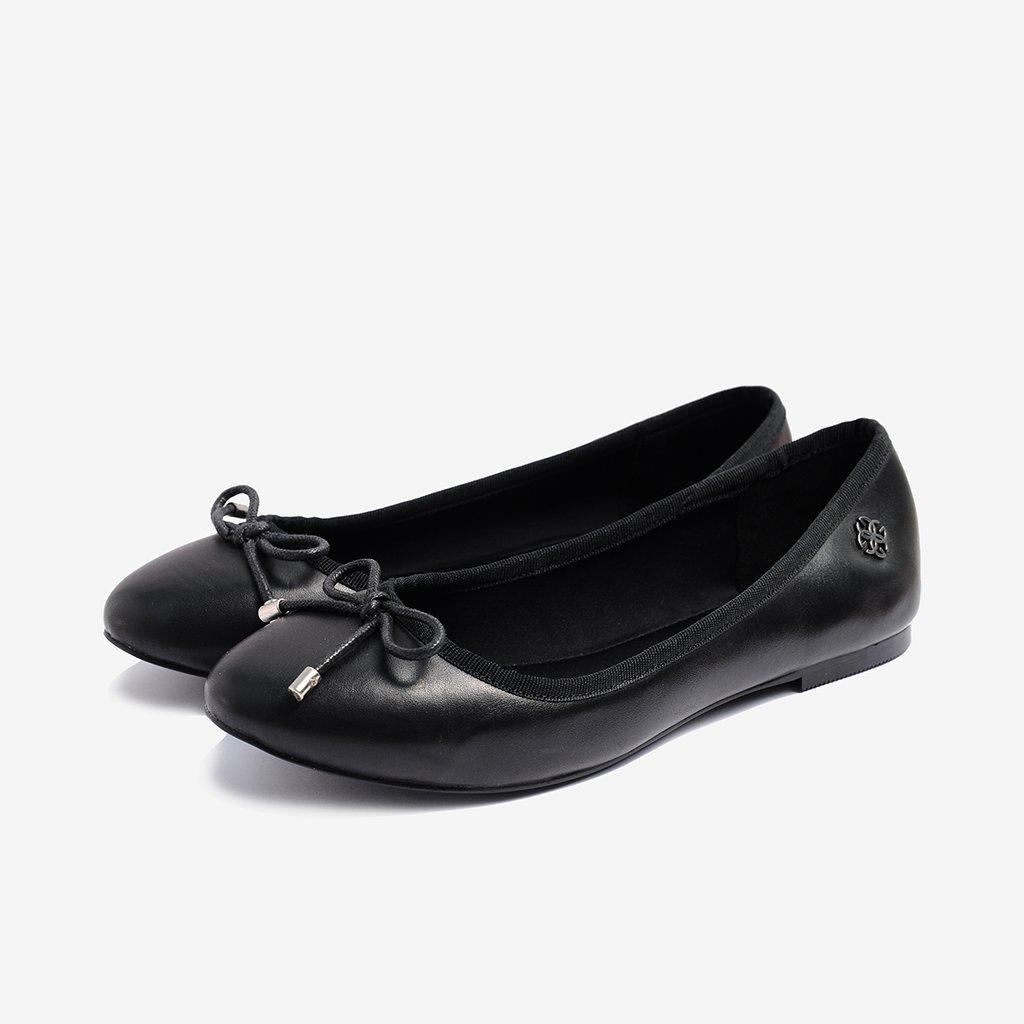 Giày Búp Bê Da Thật Nữ Gosto Ballet GFW007488DEN (Đen)