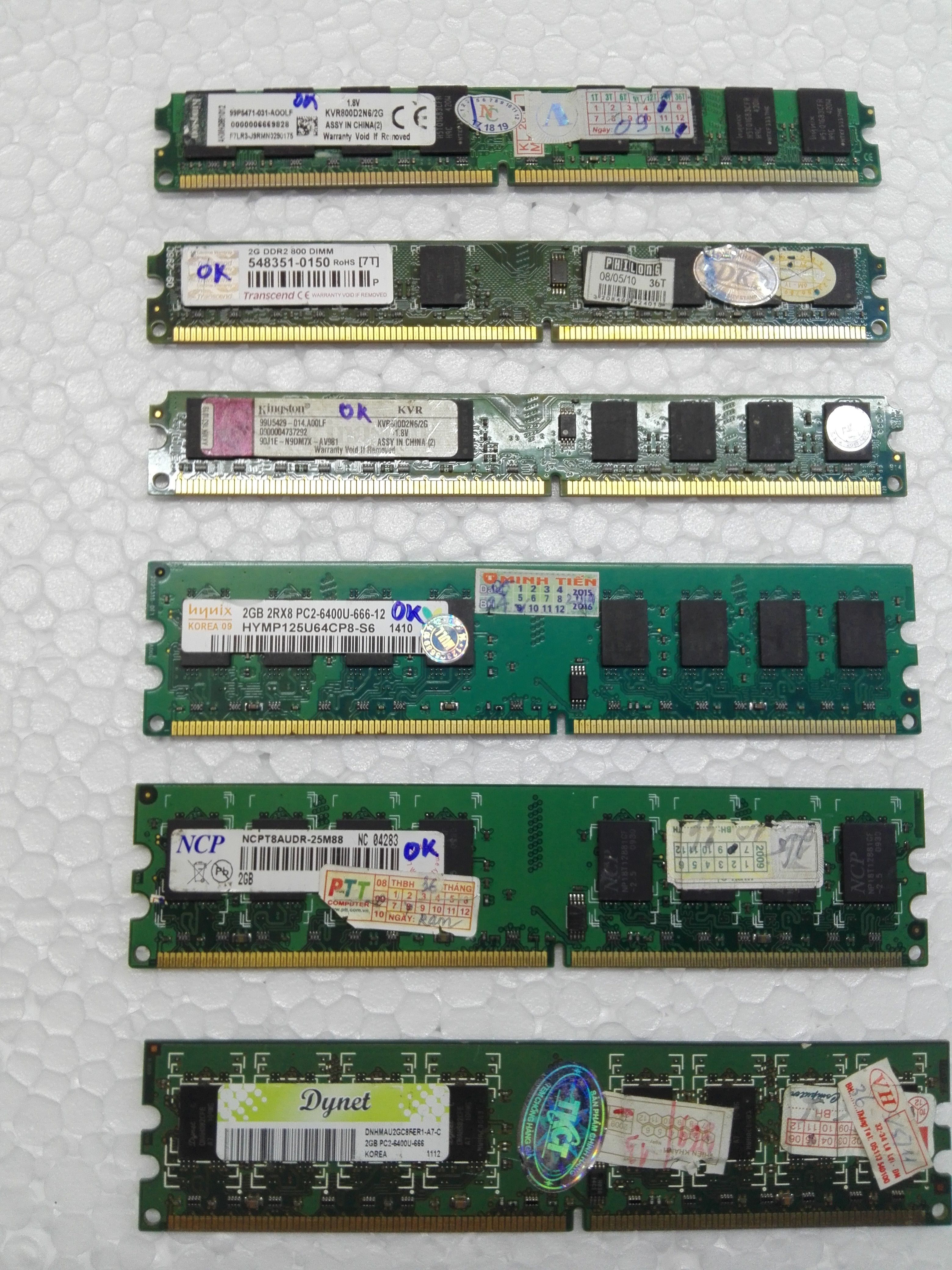 Ram DDR2 Máy tính để bàn 2G Bus 800