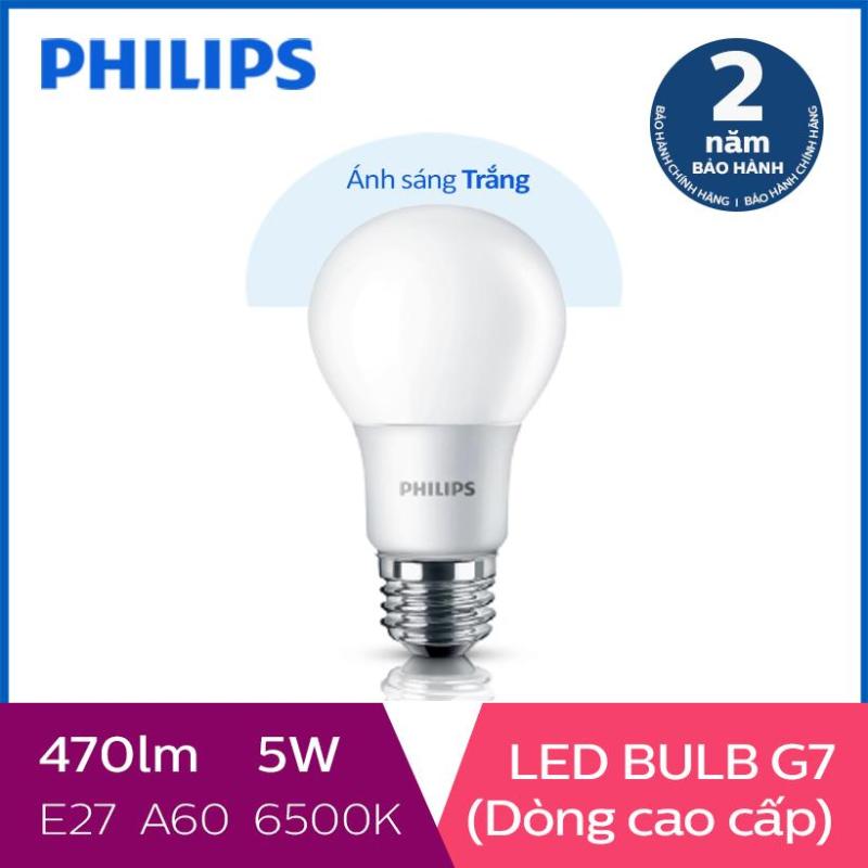Bóng đèn Philips LED cao cấp siêu sáng tiết kiệm điện Gen7 5W 6500K E27 230V A60 - Ánh sáng trắng