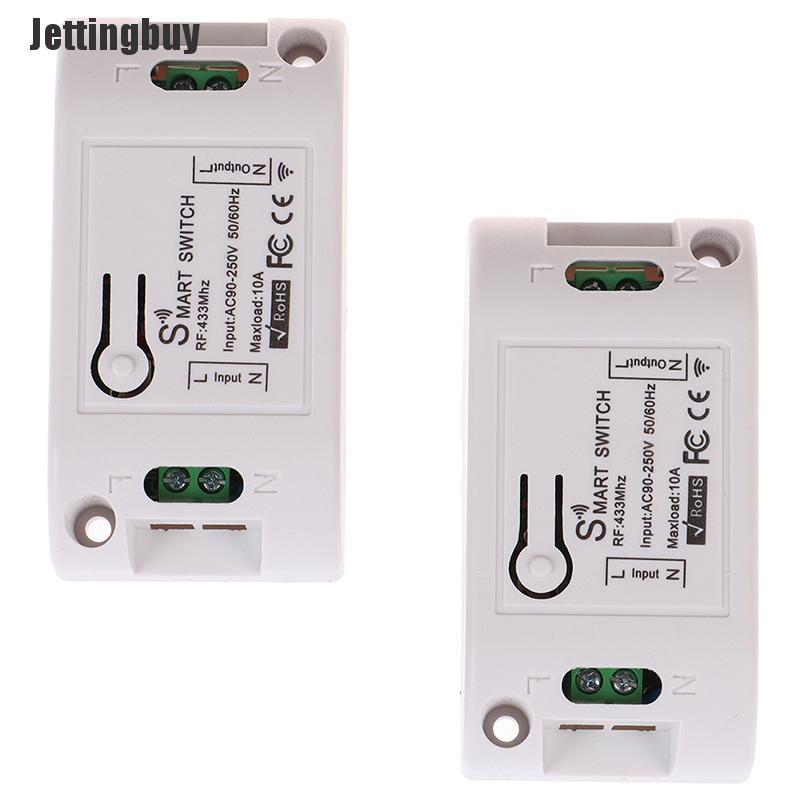 Jettingbuy 433 Mhz RF Smart Switch Wireless RF Receiver Timer Relay Phone Remote Control