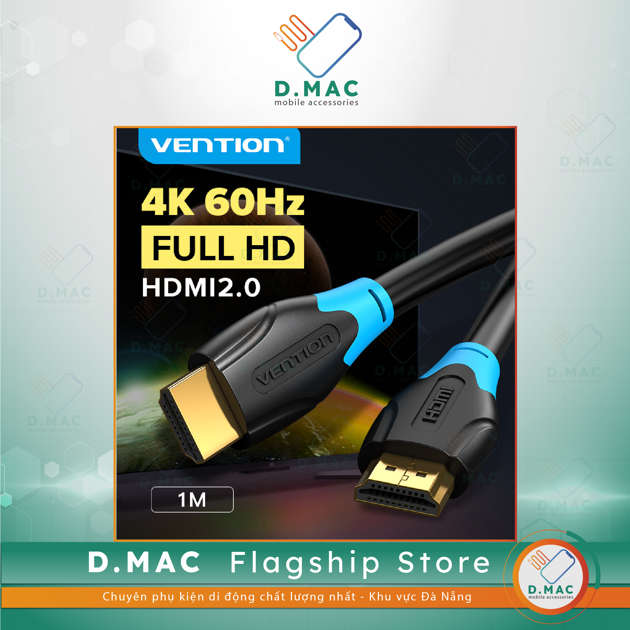 Cáp HDMI 4K 60Hz Vention  Chiều dài 2M