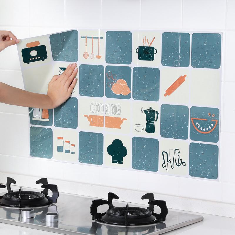 Miếng Giấy Dán Nhà Bếp Cách Nhiệt Chống Dầu Mỡ - Decal Dán Bếp (75x45cm)