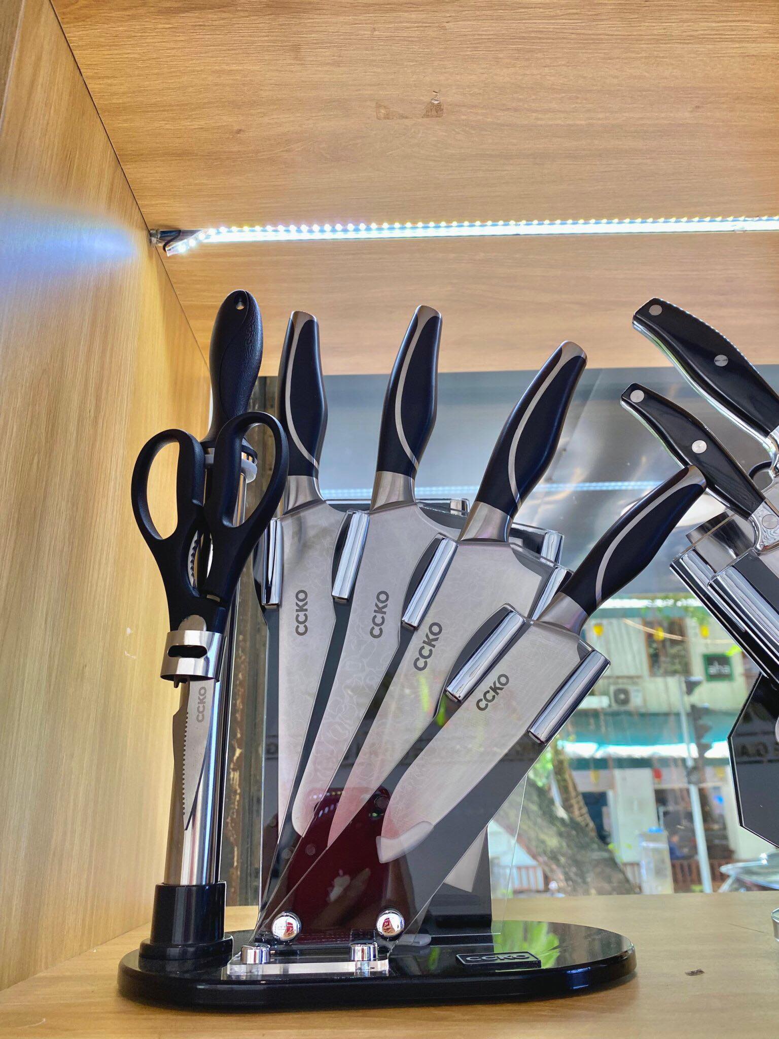 Bộ dao kéo inox 7 món ccko cao cấp