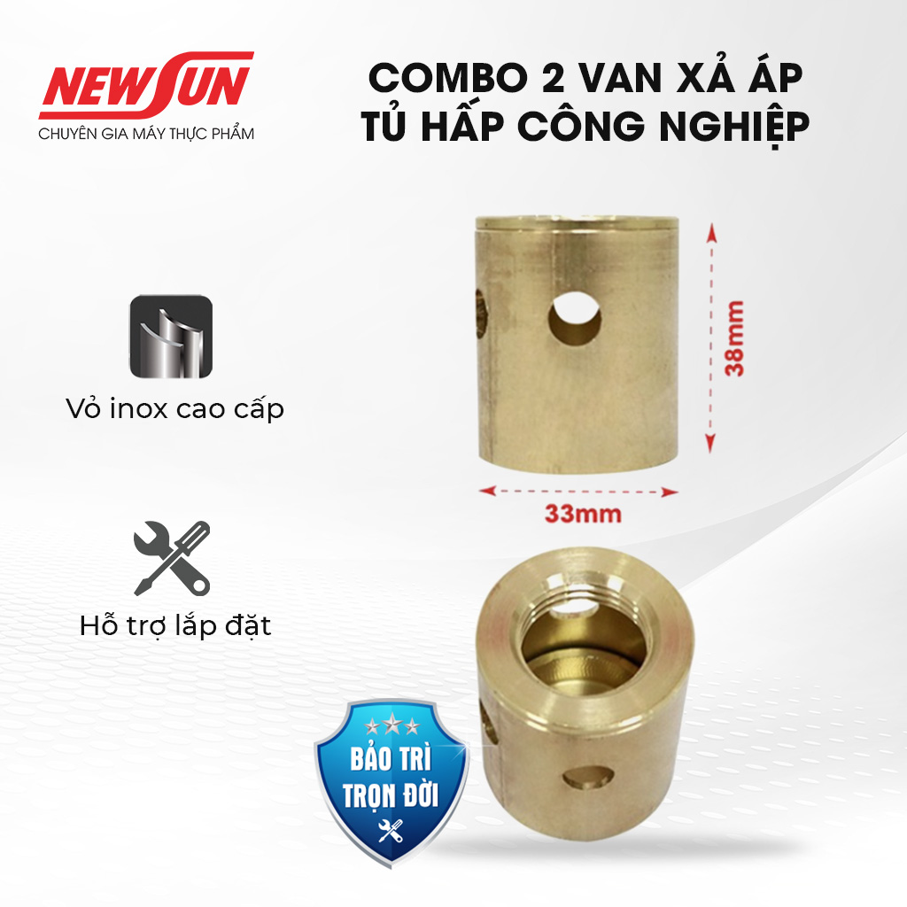 Van xả áp tủ hấp công nghiệp NEWSUN
