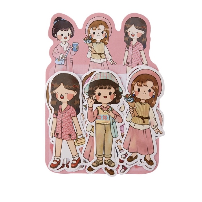 [FREESHIP] D3 - Set 20 sticker cậu bé, cô bé, con người