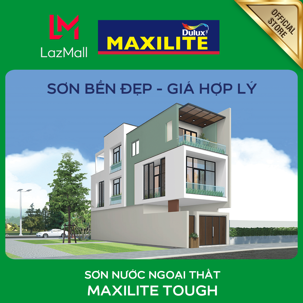 Sơn ngoại thất - Trung cấp - Maxilite Tough - Bề mặt mờ - 5L