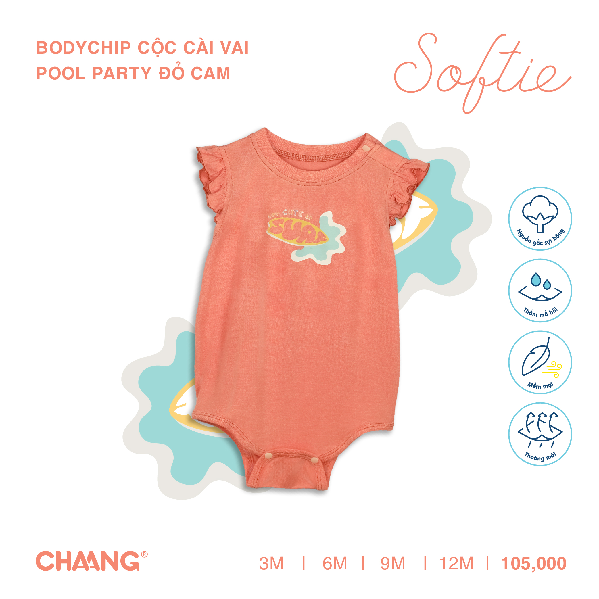 [CHAANG] Bodychip cộc cài vai Pool Party Chaang