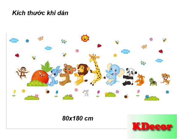 Decal dán tường Thú nhổ cà rốt