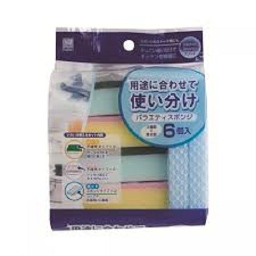 Miếng Mút Rửa Chén Bát Bộ 6 Chiếc - Hàng Nội Địa Nhật