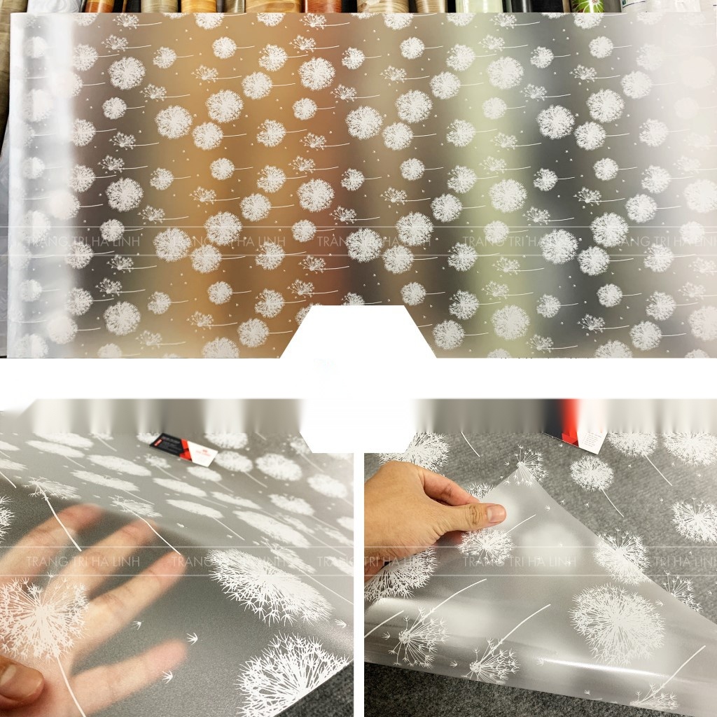 Giấy dán kính mờ, decal dán kính 3D mờ phòng ngủ , Đề can trang trí dán kính cửa sổ