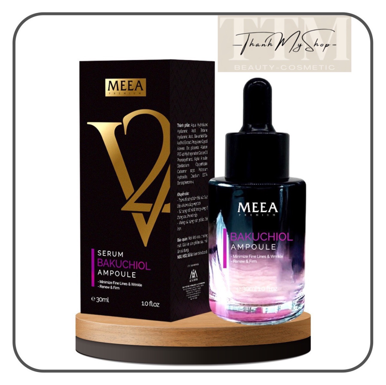 Combo tinh chất bakuchoil & kem face dna pro collagen ver 2 - meea