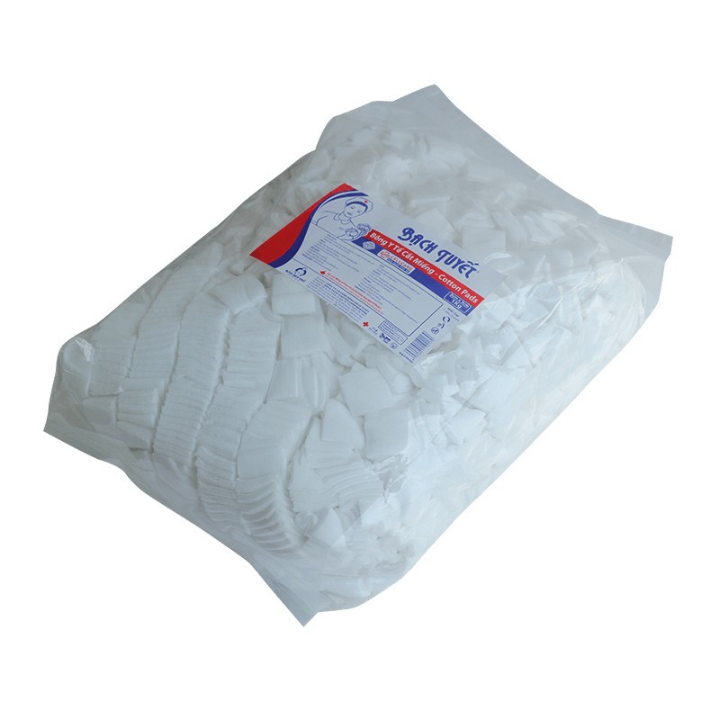 [HCM]bông gòn y tế bạch tuyết cắt sẵn 3x3 cm gói 500gam