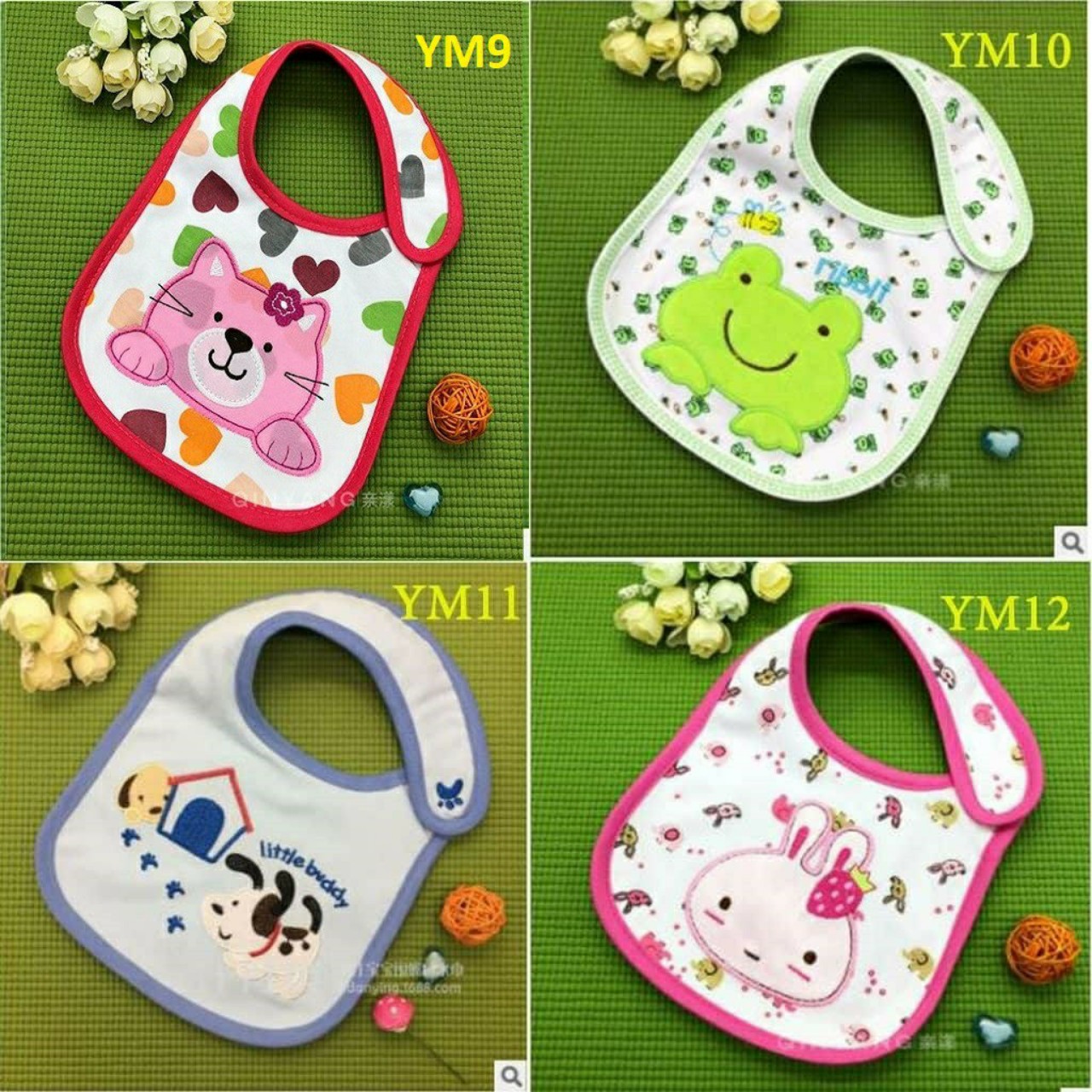 Yếm ăn dặm cotton cho bé