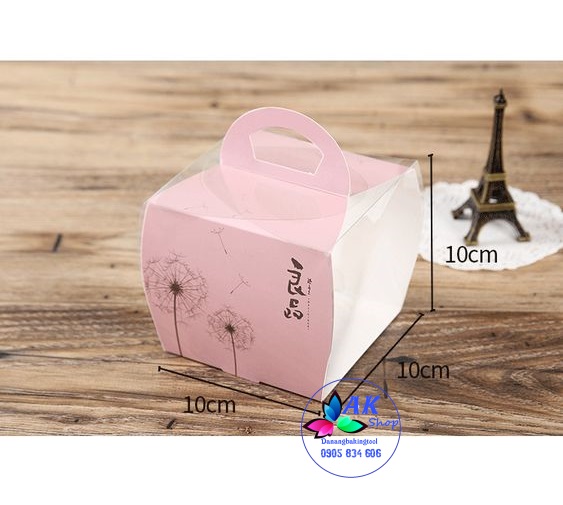 SET 5 HỘP BÁNH MICA MINI SIZE 10CM
