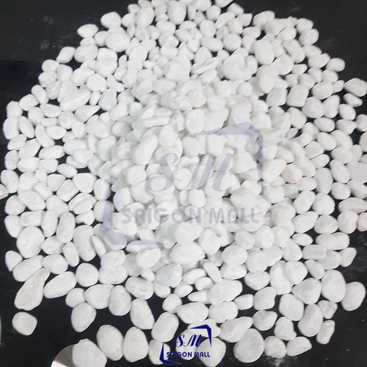 [HCM]1KG Sỏi trắng nhỏ bịch 1kg sỏi trắng loại sỏi đá nhỏ để hồ cá sỏi phủ mặt chậu cây sỏi trang trí sân vườn cây cảnh