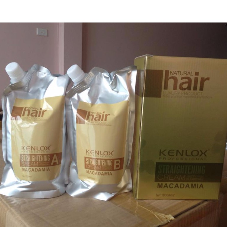 Kem Ép Tóc Kenlox thơm mùi cafe Macadamia 1000ml x2