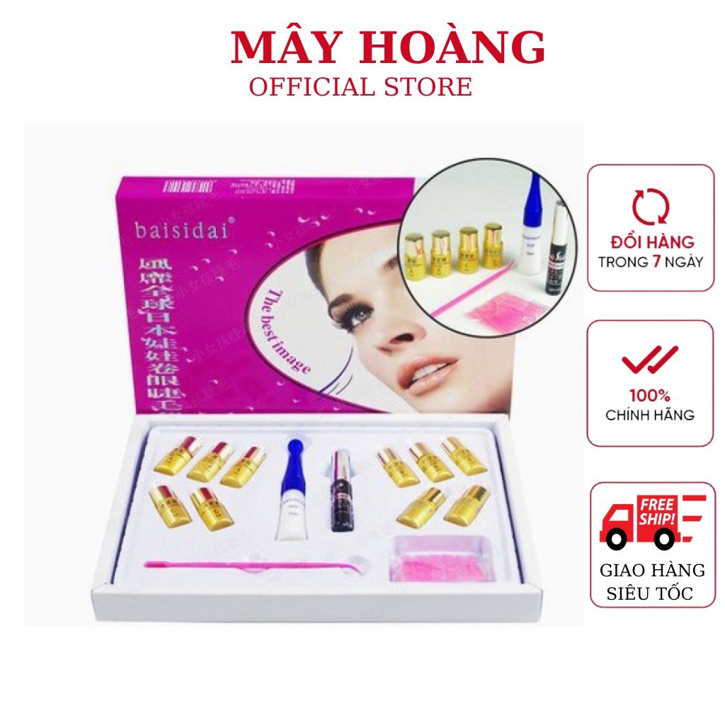 Bộ thuuốc Uốn Mi Phủ Đen Collagen 6D BAISIDAI ( hàng chuẩn)
