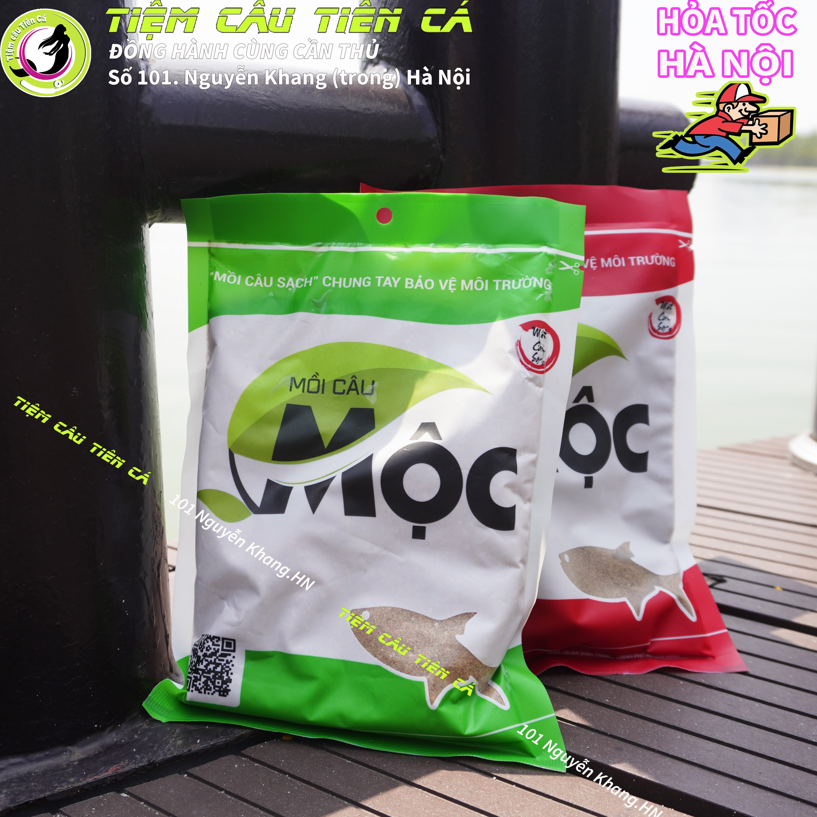 Mồi cám câu cá Mộc- Mồi mộc gói đỏ chuyên chép