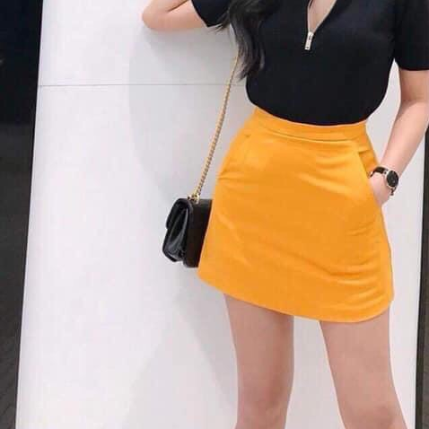 ẢNH THẬT-Chân váy ngắn chữ A 2 túi bên cực xinh