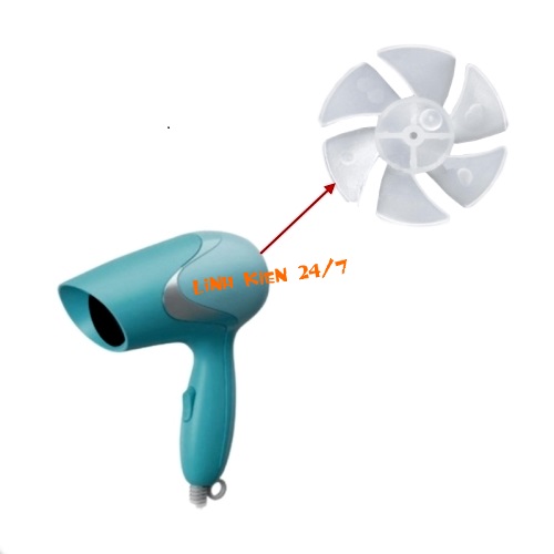 CÁNH QUẠT MÁY SẤY TÓC DC 6 CÁNH TRỤC 2MM
