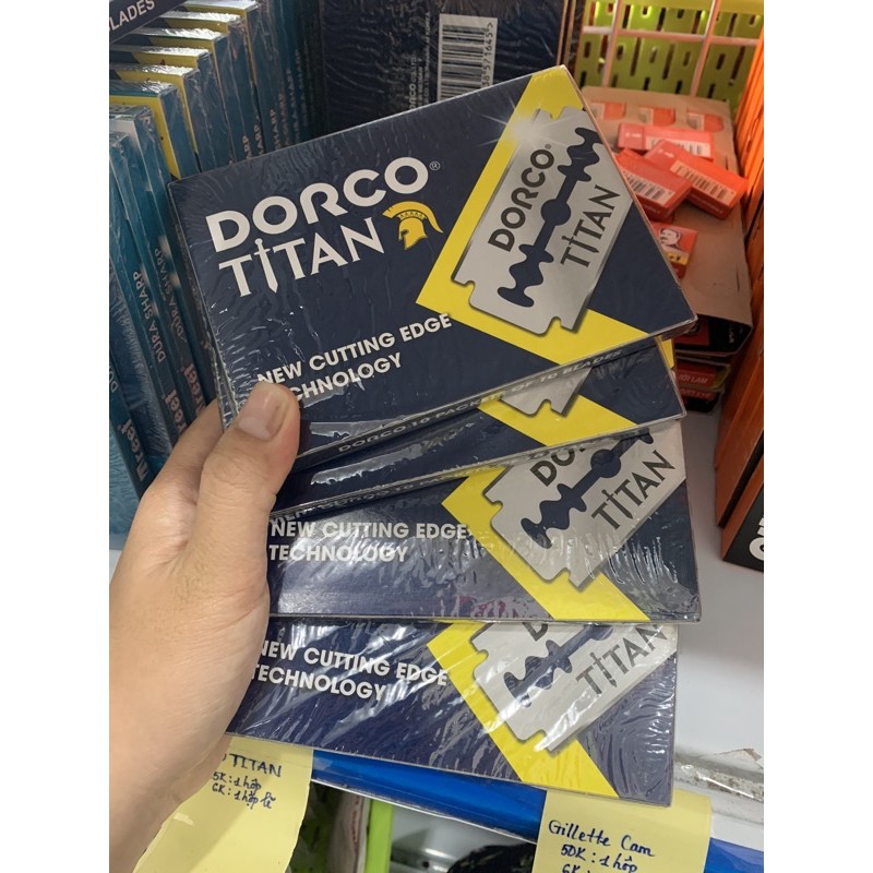 Lam Dorco Titan hộp ️FREESHIP️ lam trắng sắc bén, giá tốt cho thợ làm tóc, cạo mặt, hàng có sẵn set 100 lưỡi - 50 lưỡi