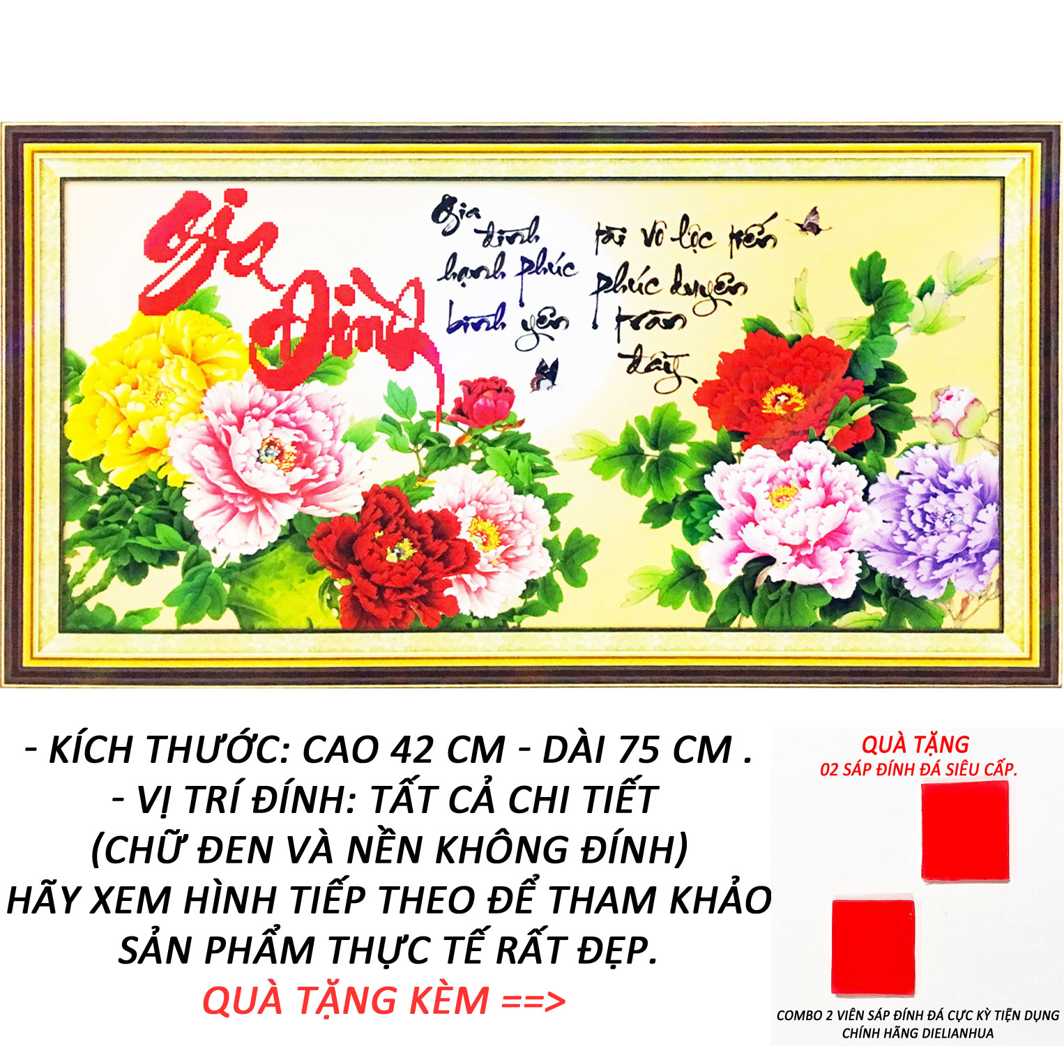 Tranh Đính Đá 5D - Phu Thê Viên Mãn 08 - Tranh Mỹ Thuật Minh Hiền