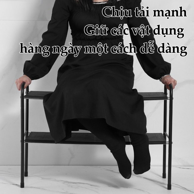 HOMESENCE Kệ Gầm Bếp Để Xoong Nồi Chảo Dưới Gầm Bồn Rửa, Kệ Để Đồ Nhà Bếp Đa Năng Tiện Lợi Khung Inox