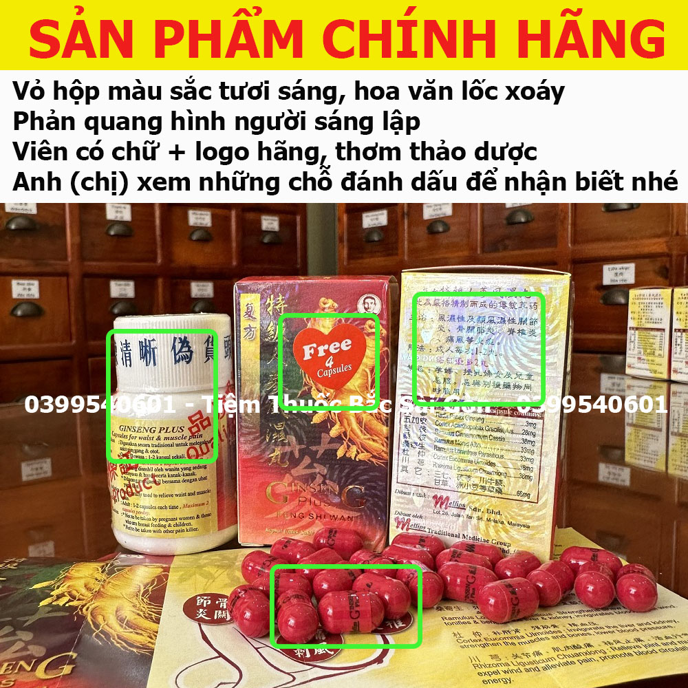 Ginseng Plus Feng Shi Wan - Đẳng Cấp Sâm Nhân Sâm Phong Thấp (CHÍNH HÃNG, DATE MỚI)