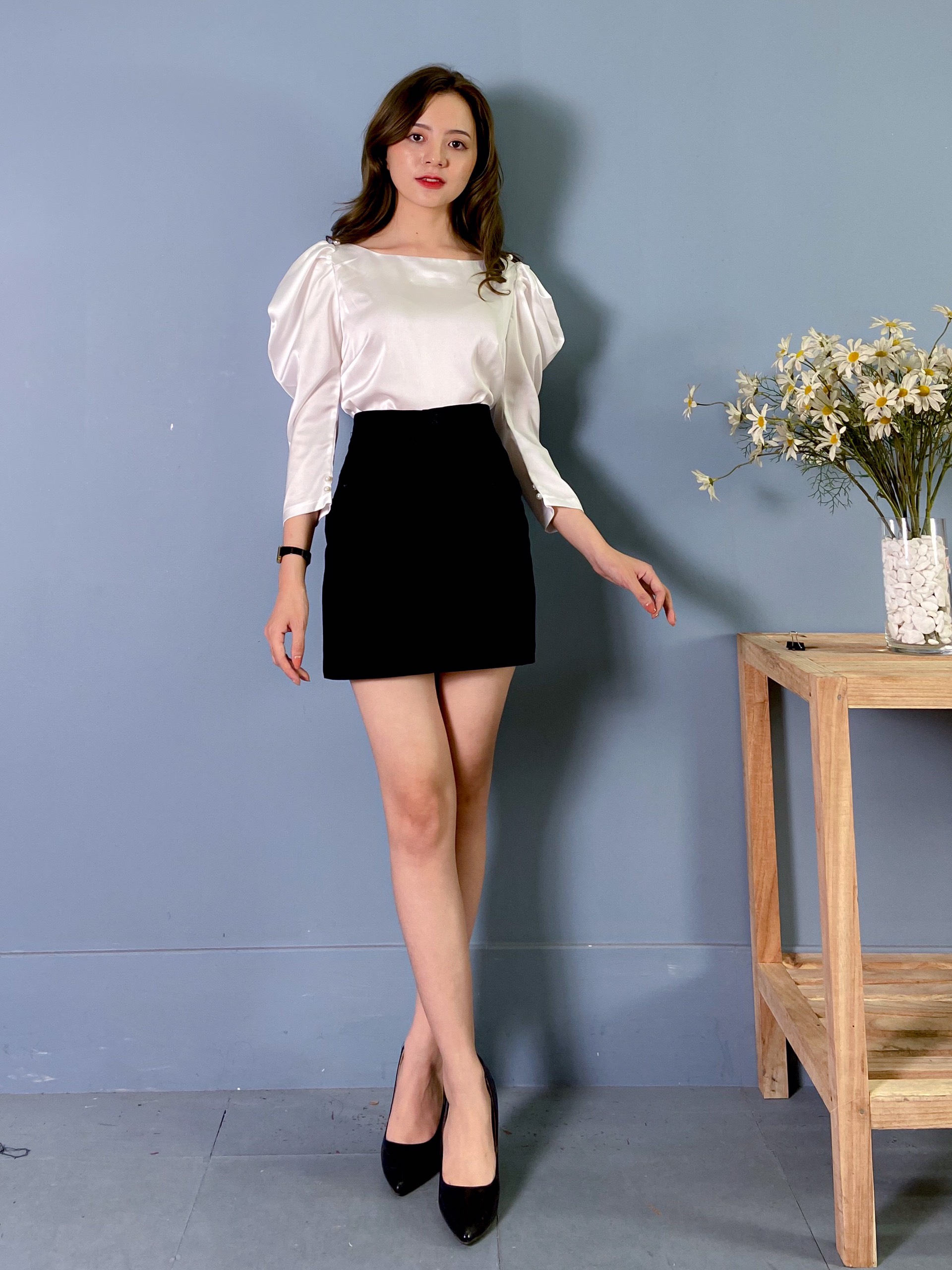 Chân váy chữ A kaki (3 màu), form đẹp