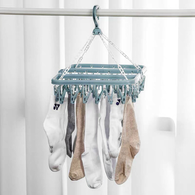 Móc chùm phơi đồ đa năng (32 kẹp chắn chắn)