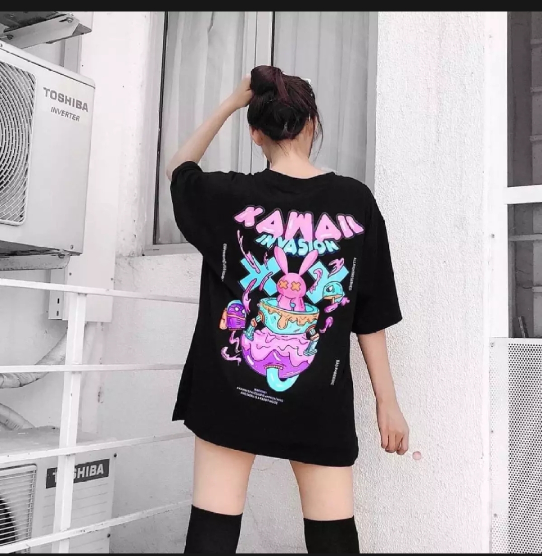 Áo Thun Nam Nữ Form Rộng In Hình KAWAII độc đẹp, Vải Dày Mịn, Thiết Kế Thời Trang, Đường May Sắc Sảo