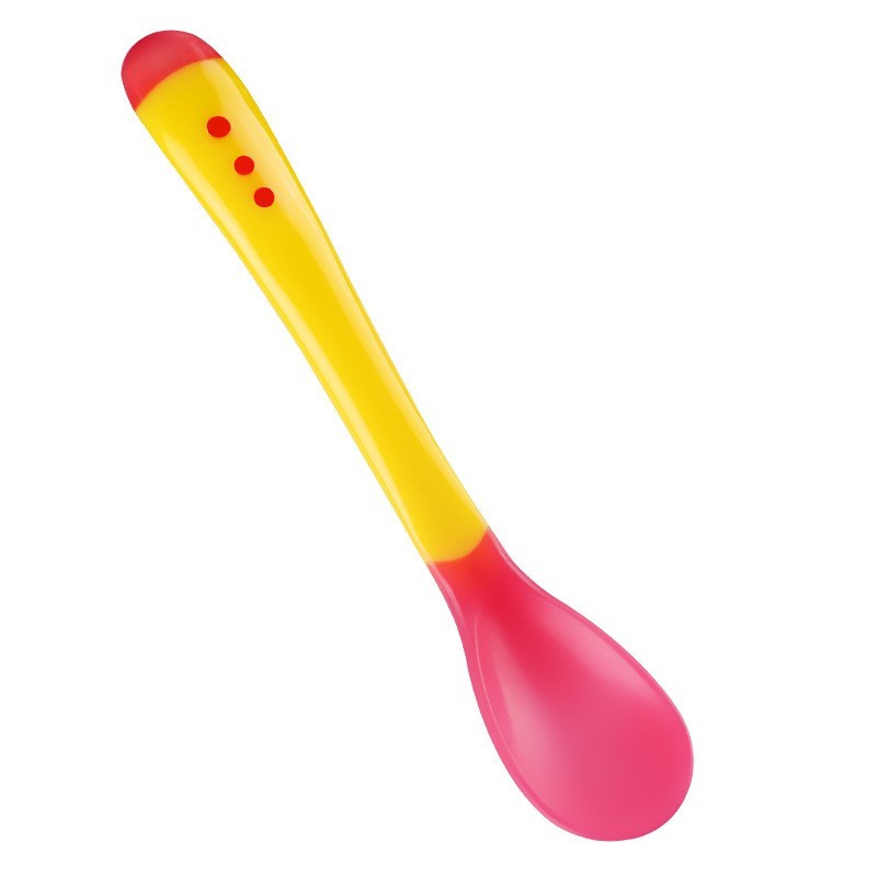 Thìa ăn dặm silicon báo nóng cho bé {Thìa báo nóng cho bé} {Thìa ăn dặm cho bé}