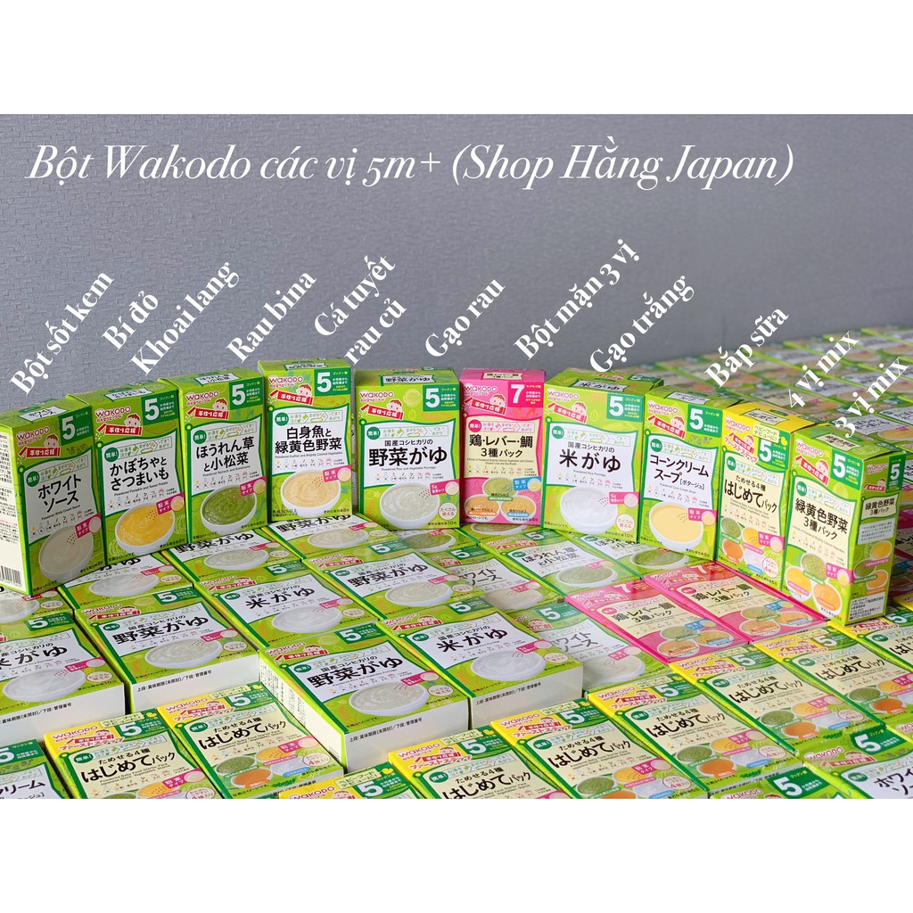 Bột ăn dặm Wakodo cho bé từ 5 tháng - Nhật Bản
