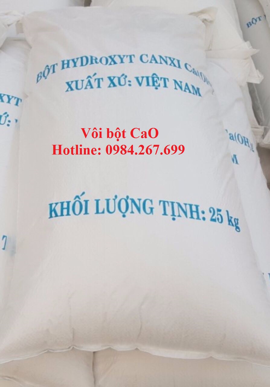 Combo Vôi bột CaO xử lý nước gói 3kg