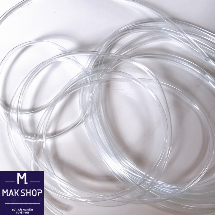 3m dây, ống oxy 4ly(Lổ 4ly) Trắng, Đen lựa chọn, cho hồ cá cảnh, hồ thủy sinh