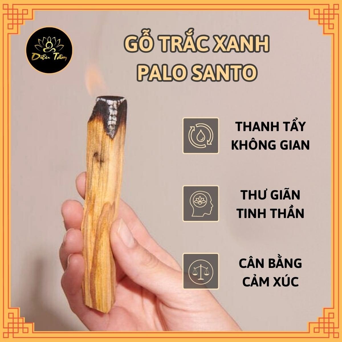 Gỗ Trắc Xanh Palo Santo đốt thơm nhà xô thơm thanh tẩy nhà cửa thảo mộc xông nhà thiền định, đem lại may mắn