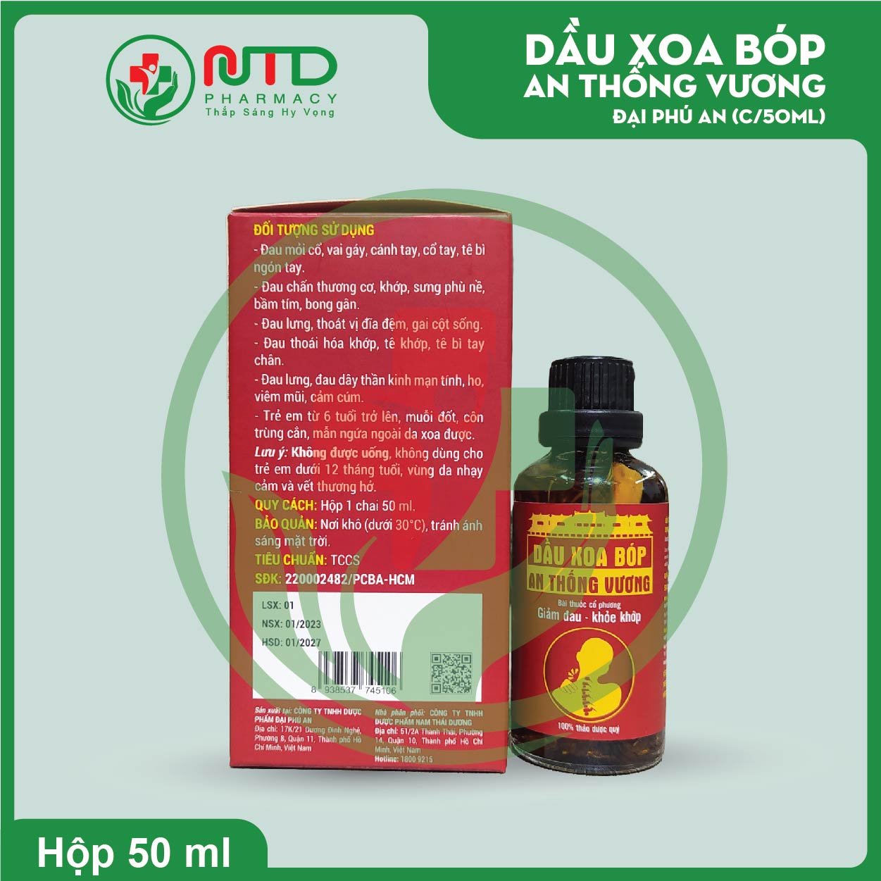 Dầu Xoa Bóp An Thống Vương – Giảm Đau Nhức, Mỏi Cơ, Khớp, Hỗ Trợ Đau Vai Gáy, Thoái Hóa