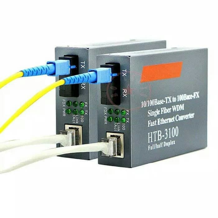 Converter quang NetLink HTB 3100/ HTB 1100s Đầu A, Đầu B (Tặng kèm dây LAN 1m bấm sẳn)