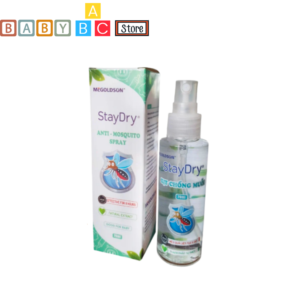 Staydry mosquito and insect protection bottle 70ml bottle baby safe spray